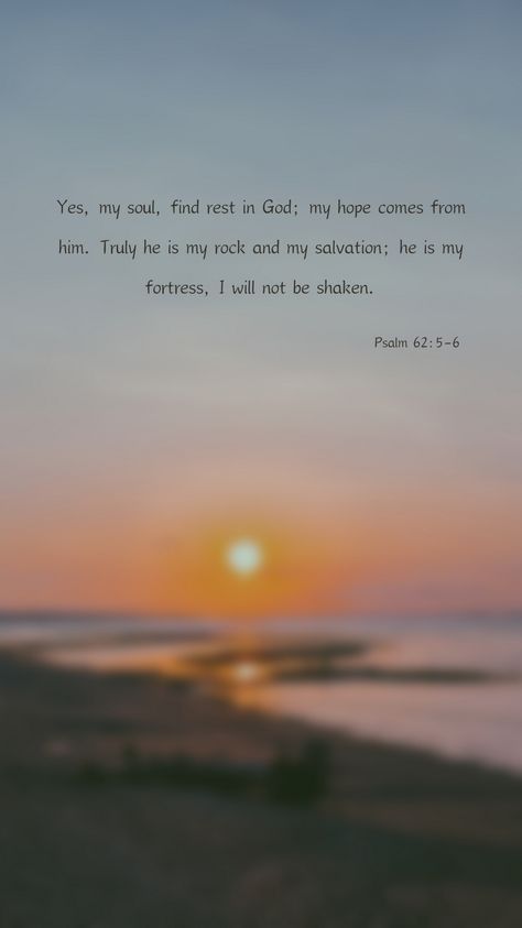 #quotes #bibleverses #wallpaper #psalm Psalm 62 5, Word Of God, Psalms, Worship, Verses, Bible Verses, Phone Wallpaper, Brooklyn, Bible