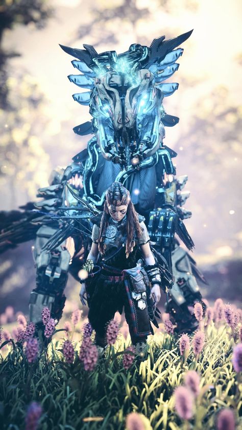 Horizon Forbidden West Art, Horizon Zero Dawn Machines, Forbidden West Wallpaper, Horizon Forbidden West Wallpaper, Aloy Wallpaper, Aloy Fanart, Horizon Zero Dawn Robot, Horizon Game, Aloy Horizon Forbidden West