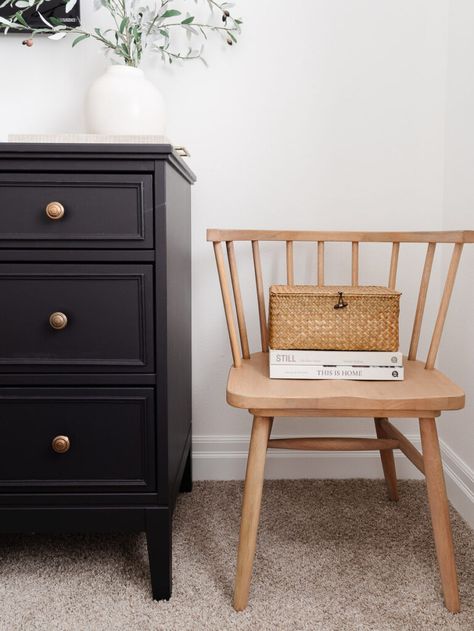 This IKEA dresser hack is so easy and perfect for anyone to try! It’s amazing how a little paint and new hardware transformed this dresser! Ikea Idanas, Ikea Dresser Makeover, Ikea Dresser Hack, Dresser Hack, Chair Rail Moulding, Painting Laminate Furniture, Painting Laminate, Laminate Furniture, Ikea Dresser