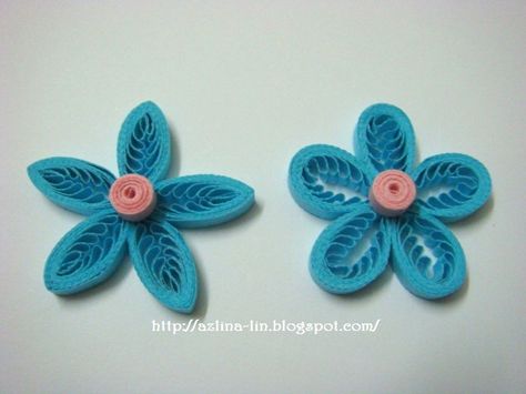 Lin Handmade Greetings Card: Tiny loops flower Quilling Flowers Tutorial, Quilling Comb, Quilling Videos, Quilled Cards, Rubber Stamp Crafts, Quilled Jewellery, Quilling Tutorial, Quilling Ideas, Quilling Craft