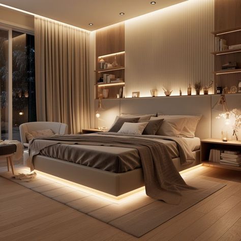 Luxury Room Bedroom, Modern Luxury Bedroom, Luxury Bedroom Master, 아파트 인테리어, Luxury Rooms, Small Room Bedroom, Master Bedrooms Decor, Modern Bed, Aesthetic Bedroom