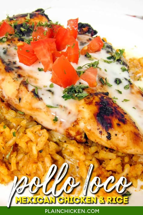 Polo Loco Chicken And Rice, Polo Loco Chicken Recipe Easy, Polo Loco Mexican Chicken And Rice, Polo Loco Recipe, Pollo Chicken Mexican, Mexican Chicken Rice Recipes, Mexican Pollo Loco Chicken Recipe, Polo Loco Mexican Chicken, Chicken Pollo Mexican