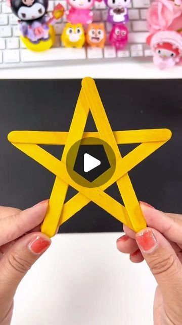 Ice Sticks Craft Ideas For Kids, Ice Cream Stick Activity For Kids, Ice Cream Stick Crafts For Kids, Ice Cream Sticks Craft Ideas Art, How To Make Star, How To Make A Star, Stick Ice Cream Craft, Ice Sticks Craft Ideas, Craft With Ice Cream Sticks