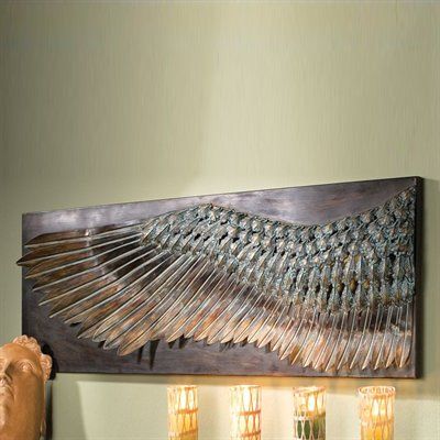 Basil Street Gallery MH270348 Wing of Icarus Sculptural Metal Wall Frieze Angel Wings Wall Decor, Angel Wings Wall, Wing Wall, Street Gallery, Tuscan Decorating, Metal Wall Sculpture, Feather Wings, Wings Design, Design Toscano