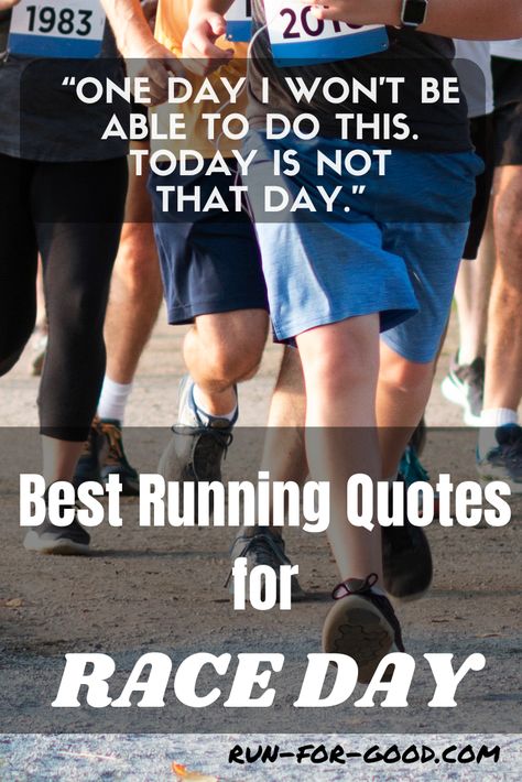 If you’re hitting a rough patch in your training or your race, get inspired with these powerful, motivational running quotes for race day.  #runningquotes Quotes About Running, Race Day Motivation, Pre Race Motivation, Race Day Motivation Quotes, Quotes About Race, Race Day Quotes, Marathon Running Motivation, Short Running Quotes, Race Day Quotes Running