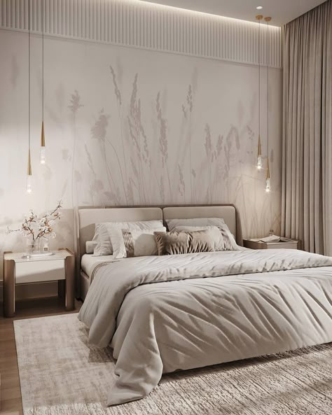 Room Ideas Modern Bedroom Grey, Bedroom Backdrop Designs, Luxe Bedroom Classy, Female Bedroom Ideas Classy, Simple Modern Bedroom Design, Bedroom With Lots Of Storage, Interior Design For Apartments, Modern Luxe Bedroom, Bedroom With Sofa