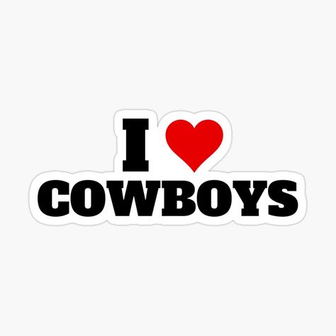 Get my art printed on awesome products. Support me at Redbubble #RBandME: https://www.redbubble.com/i/sticker/Copy-of-i-love-cowgirls-by-allthingscrafts/159797401.EJUG5?asc=u I Love Cowboys, I Heart Cowboys, Country Stickers Printable, Cowboy Stickers, Cowgirl Stickers Aesthetic, Car Stickers Country, Western Stickers Vinyls, Iphone Lockscreen Wallpaper, Diy Gifts