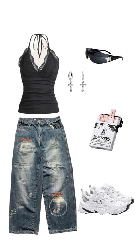 #yk2 #oufit #Nxwtmxs Yzk Outfits, Yk2 Aesthetic Outfits, Y3k Outfits, Yk2 Aesthetic, 2000s Fashion Inspiration, Yk2 Outfits, Street Style Outfits Casual, Silly Clothes, Outfits 2000s