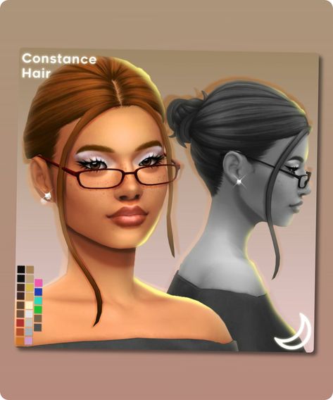 Sims 4 Hairstyle CC: Constance Hair By Imvikai Sims 4 Elder Hair Cc, Sims 4 Cc Elderly Hair, Sims 4 Cc Girl Hair, Sims 4 Headband, Sims 4 Clean Girl Cc, Sims 4 Hairstyles Cc, Sims Hairstyles, Sims 4 Hairstyles, Hair Ts4