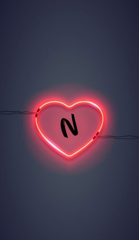 N Love Wallpaper, N Love, Letter N, Love Wallpaper, Neon, Red