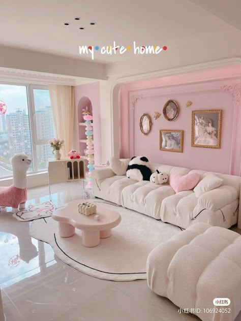 Pink Living Room Decor, Elegant Girls, Door Entryway, Pink Living Room, Dream Apartment Decor, Living Room Chair, Dream House Rooms, Cozy Room Decor, Apartment Decor Inspiration