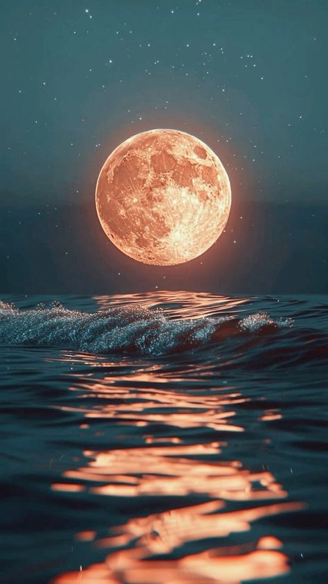 Full Moon Ocean Aesthetic, Dolunay Wallpaper, Full Moon Aesthetic Wallpaper, Moonlight On Water, Full Moon Aesthetic, Pictures Of The Moon, Moonlight Aesthetic, Beautiful Moon Pictures, Calming Images