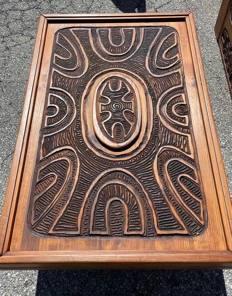 Mexican Modern Carved Wood Coffee Table in Style of Evelyn - Etsy Mexican Coffee Table, Mexican Wood Carvings, Carved Coffee Table, Mexican Coffee, Pine Coffee Table, Wood Coffee Table, Coffee Table Design, Wood Patterns, Coffee And End Tables