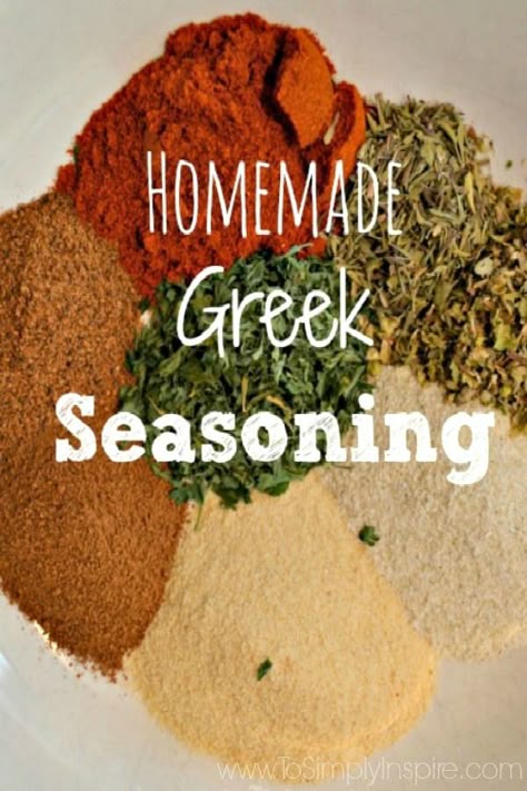 Greek Seasoning Recipe, Greek Spices, Greek Chicken Marinade, Baked Greek Chicken, Homemade Spice Mix, Spice Blends Recipes, Homemade Seasoning, Greek Seasoning, Spice Mix Recipes