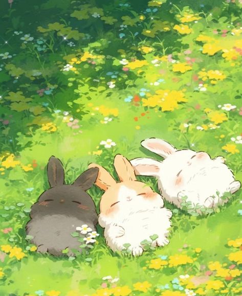 Bunny Illustration Cute, Elise Aesthetic, Spring Illustration Art, Bunny Holding Flowers, Cute Bunny Illustration, Cute Background Pictures, Cute Rabbits, Cute Iphone Wallpaper Tumblr, Small Creatures