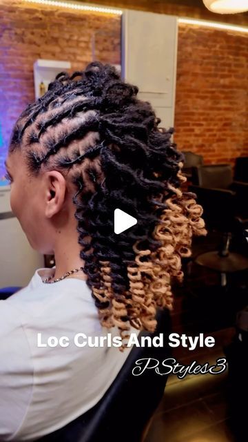 DMV LOCTICIAN / Pstyles on Instagram: "🎋❤️ Loc Curls and Style by @pstyles3   Comment BELOW and FOLLOW 😘😘 📦Order Products: www.shoppstyles.com ✈️Travel Dates: NYC 05/05/24 ☎️ Booking: 4435004771  💇🏾‍♀️Stylist: @pstyles3. #locs #locstyles #dmvlocs #atllocs #miamilocs #nyclocs #teamlocs #pstyles #loctitian #dmvloctician #loccolor  #starterlocs #dreads #womanwithlocs #womenlocstyles #locproducts #locbun  #parislocs #chicagolocs #locstyling #locclasses #locnation #essence  #dreads #lochead #locheads #nycloctician #makeupartist" Hair Styles With Dreads Locs, Loc Hairstyles For Graduation, Long Loc Styles Black Women, Medium Length Locs Styles, Loc Graduation Styles, Loc Style Updos For Women, Elegant Loc Styles Wedding Hairstyles, Curly Loc Styles For Women, Unique Loc Styles Long