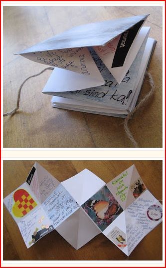 Letter Folding Ideas, Handmade Booklet, Origami Book, Cardstock Crafts, Letter Folding, Paper Crafts Magazine, Creative Gifts For Boyfriend, Book Origami, Folded Paper