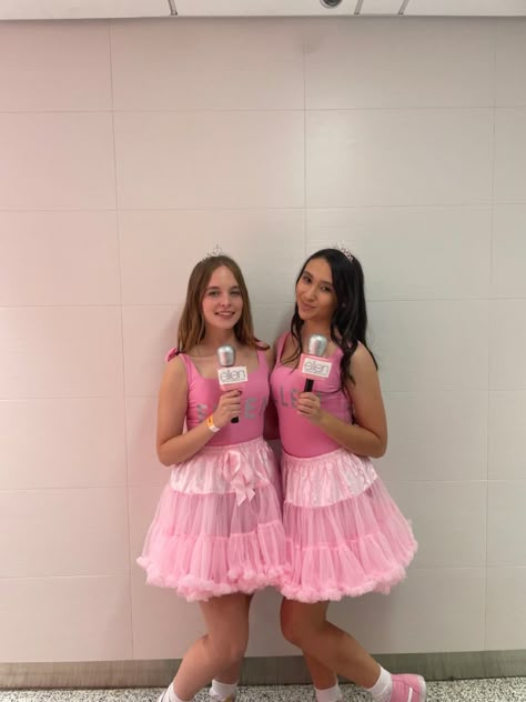 sophia grace and rosie from ellen diy halloween costume 2022 Hallowen Costume Ideas For 2 Besties, Dress As Your Younger Self Spirit Day, Sofia Grace And Rosie Costume, Abby Lee Miller Costume, Sophia Grace And Rosie Costume, High School Halloween Costumes, Bestie Costumes, Sophia Grace And Rosie, School Halloween Costumes