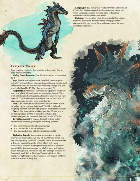 Dnd Homebrew Race, Monster Hunter Dnd, Homebrew Races, 5e Races, Dungeons And Dragons Races, Dm Ideas, Dnd Dm, Dnd Monster, Dnd Creatures