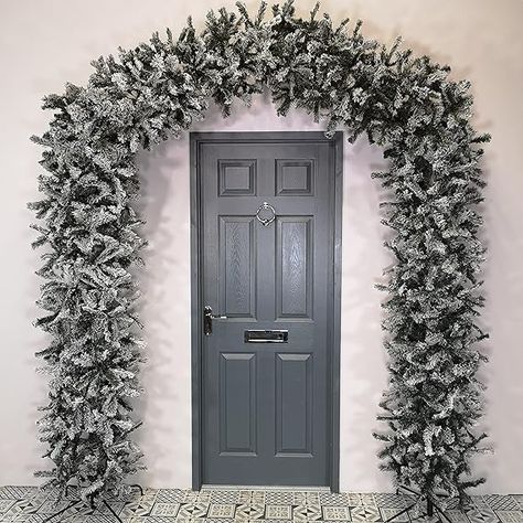 Back with another christmas tree arch. I love these to add that walk through christmas feel around your house. 71 days till christmas 🎁🎅🎄 Christmas Tree Arch, Christmas, seasonal shopping, tree arch, christmas decor, decorations, interior decorations for christmas Christmas Tree Arch, Tree Arch, Christmas Arch, Traditional Wreath, Flocked Trees, Snow Flock, Coastal Dining, Flocked Christmas Trees, How To Make Snow