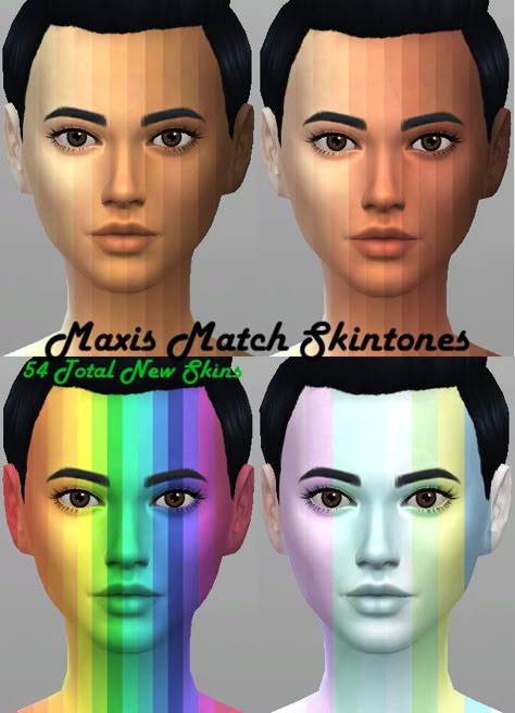 Mod The Sims - Maxis Match Skintones, 54 new skins for your sims(and 26 for aliens)! Sims 4 Nails, The Sims 4 Skin, Sims 4 Cc Kids Clothing, Sims 4 Cc Shoes, Sims 4 Mm Cc, Sims 4 Cc Makeup, Sims 4 Body Mods, Sims 4 Cc Skin, Sims 4 Mm