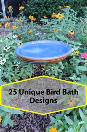 Birdbaths Diy Homemade How To Make, Diy Birdbath Ideas How To Make, Landscape With Bird Bath, Natural Bird Bath, Diy Bird Baths How To Make, Creative Bird Baths, Flowers Around Bird Bath, Bird Bath Fountain Diy, Diy Birdbath Ideas Simple