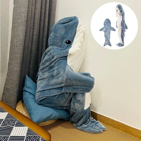 Snuggle up in style with our Cartoon Shark Sleeping Bag Pajamas Blanket for $29.99! 🦈✨ Dive into dreamland feeling cozy and cool with this must-have sleep essential. Tap the link in our bio to shop now! #SeasonsChange #decor #Seasonal #trending #linkinbio #tiktokmademebuyit #SleepingBag #SharkPajamas #CozyDreams #SleepStyle Shark Sleeping Bag, Shark Onesie, Shark Blanket, Shark Pajamas, Cartoon Shark, Shark Costumes, Shark Hoodie, Pyjama Satin, Sharks Funny