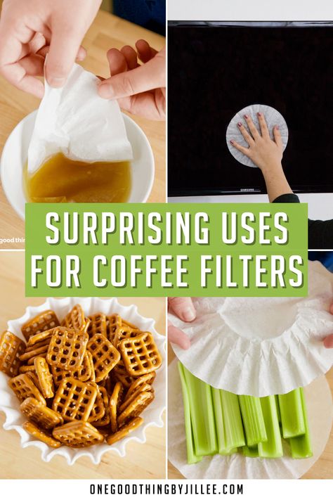 Coffee Filter Uses, Stack Of Paper, Crockpot Hot Chocolate, Delicious Hot Chocolate, Vinegar Uses, House Smell Good, Easy Cleaning Hacks, Useful Things, Uses For Coffee Grounds