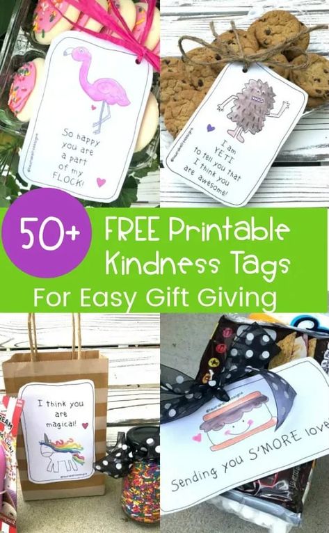 50 Free Printable Kindness Tags for Easy Gift Ideas #freeprintables #kindness #diy #gifttags #easygiftideas Free Printable Bracelet Tags, Tags For Handmade Items Free Printable, Free Printable Gift Tags Template, Free Birthday Gift Tags, Kindness Crafts, Gift Tag Template Free Printable, Happy Mail Printable, Friendship Printables, Easy Gift Ideas