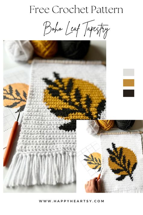 Crochet Tapestry Boho Leaf Free Pattern Beading Patterns Bracelet, Crochet Tapestries, Free Printable Cross Stitch Patterns, Beading Patterns Free Tutorials, Native American Beading Patterns, Cross Stitch Patterns Free Disney, Crochet Patterns For Beginners Free, Crochet Wall Hanging Patterns, Leaf Crochet