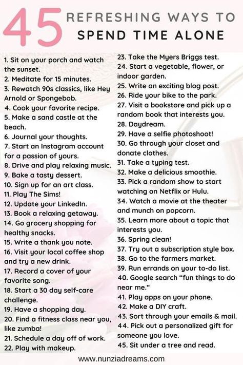 Ways To Spend Time Alone, Spending Time Alone, Spend Time Alone, Freetime Activities, Social Battery, Things To Do Alone, Time Alone, What To Do When Bored, Things To Do At Home