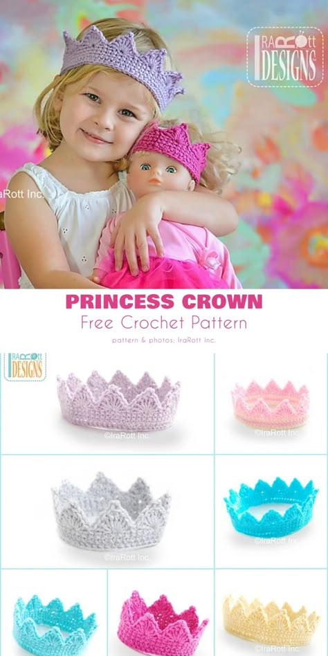 Crochet Princess Crown Free, Crochet Infant Crown Pattern Free, Crochet Newborn Crown Free Pattern, Crochet Tiara Free Pattern Princesses, Princess Crown Crochet Free Pattern, Crochet Princess Dress Free Pattern, Crochet Crown Headband Free Pattern, Crocheted Crown Pattern Free, Crochet Princess Crown