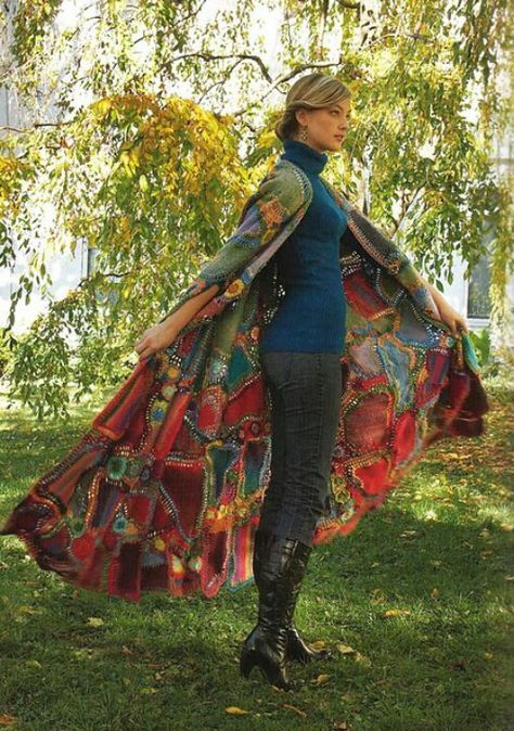 Stunning capr Crochet Cloak, Prudence Mapstone, Shawls Crochet, Crochet Cape, Crochet Unique, Form Crochet, Crochet Shawls, Crochet Coat, Freeform Crochet