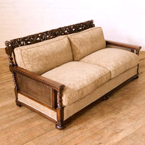 Antique Wooden Sofa Set Designs, Wooden Sofa Set Designs Indian, Antique Sofa Living Room, Antique Wooden Sofa, Edwardian Sofa, Edwardian Furniture, Antique Indian Furniture, Antique Furniture Living Room, Bedroom Set Designs