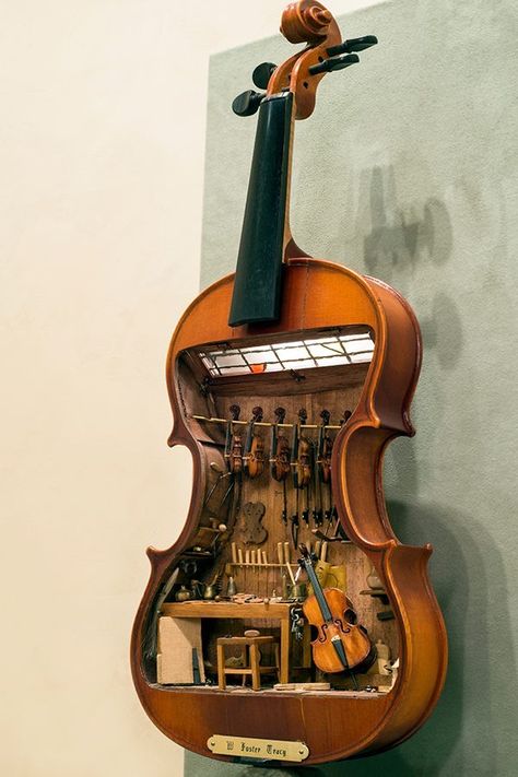 W. Foster Tracy- Kaye Savage Browning collection Repurpose Guitar, Small Music Room, Instrument Art, Cool Violins, Violin Shop, Music Bedroom, Violin Art, Instrument Music, Instruments Art