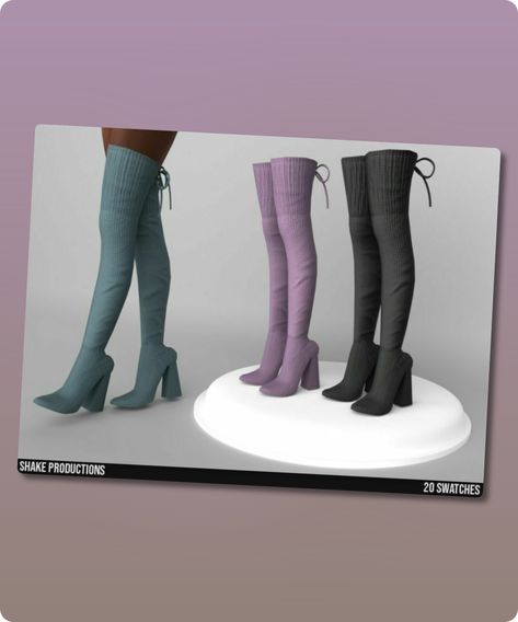 Sims 4 954- High Heel Boots Shoes/Boots HQ Compatible New Mesh All LODs 20 Colors Revision: 2 Filesize: 8 MB Recoloring Allowed: Yes – Do not include mesh Author: ShakeProductions #shoes #gaming #hq_mod #sims4cc #sims4 #sims Boots Sims 4 Cc, Sims 4 Boots Cc, Sims 4 Boots, Kawaii Boots, Cc Eyes, Sims 4 Cc Eyes, Sims 4 Cc Download, Cc Shoes, Sims 4 Cc Shoes