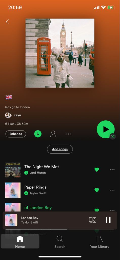 London Playlist, Playlist Spotify Aesthetic, Spotify Aesthetic, Playlist Spotify, Lord Huron, London Aesthetic, Paper Ring, Boy London, London Bridge