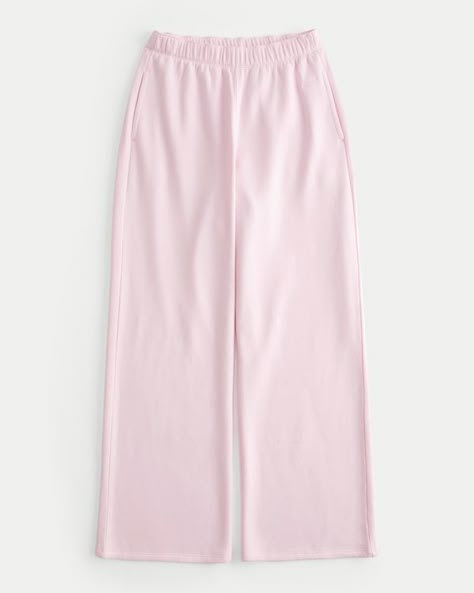 Pink Wide Leg Sweatpants, Comfy Put Together Outfits, Christmas List Clothes, Hollister Outfits, Easter Wish, Wrestling Clothes, Preppy Pants, Hollister Clothes, Hollister Sweatpants