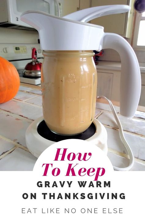 How To Keep Gravy Warm on Thanksgiving - Eat Like No One Else Gravy Thanksgiving, Small Crock Pot, Giblet Gravy, Coffee Cup Warmer, Fruit Fly Trap, Homemade Gravy, Gravy Sauce, Keep Food Warm, Mug Warmer