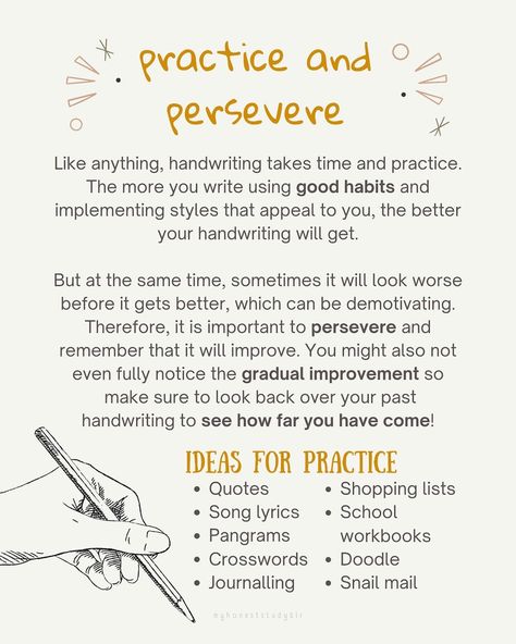 ✍️ how to improve your handwriting ✍️ • QOTD: what’s your favourite pen? • 💾 𝙎𝙖𝙫𝙚 𝙖𝙣𝙙 𝙨𝙝𝙖𝙧𝙚 𝙩𝙝𝙞𝙨 𝙥𝙤𝙨𝙩 𝙛𝙤𝙧 𝙧𝙚𝙛𝙚𝙧𝙚𝙣𝙘𝙚 𝙖𝙣𝙙 𝙩𝙤 𝙝𝙚𝙡𝙥 𝙚𝙣𝙜𝙖𝙜𝙚𝙢𝙚𝙣𝙩! (𝙖𝙣𝙙 𝙛𝙤𝙡𝙡𝙤𝙬 @myhoneststudyblr 𝙛𝙤𝙧 𝙢𝙤𝙧𝙚!) • ⬅️ 𝙨𝙬𝙞𝙥𝙚 𝙩𝙤 𝙨𝙚𝙚 𝙢𝙮 𝙩𝙞𝙥𝙨 • Something you probably wouldn’t know just looking at my studygram is that my handwriting has been a massive personal insecurity since I was very young. I was always the one with bad handwriting and my teachers and even classmates would *always* comment about how it was so messy. These c... Handwriting Journal Ideas, Handwriting For Journaling, How To Change Handwriting Style, How To Change Handwriting, Changing Handwriting, Better Handwriting Tips, How To Improve Handwriting, Writing Styles Handwriting, How To Improve Your Handwriting