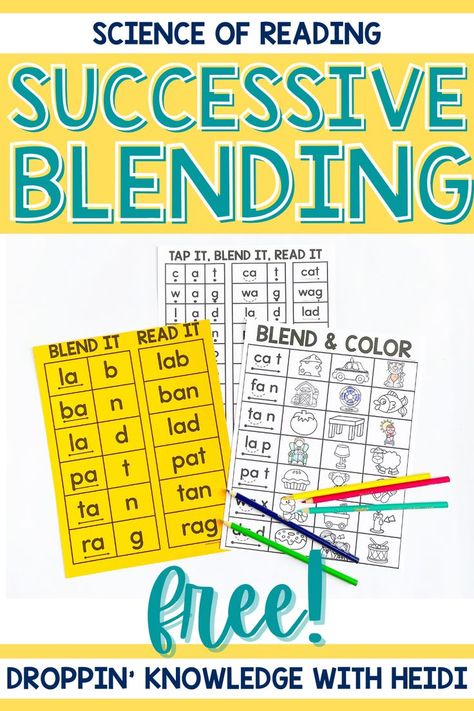 Blending Strategies Kindergarten, Blend Words Kindergarten, Blending Cvc Words Kindergarten, Free Blending Activities For Kindergarten, Successive Blending Cards, Kindergarten Blending Activities, 1st Grade Blending Activities, Teaching Blends Kindergarten, Blending Practice Kindergarten