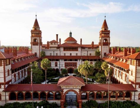 Flagler College Aesthetic, St Augustine Florida Aesthetic, Flagler College, Florida College, College Vision Board, Colleges In Florida, Meeting Space, College Aesthetic, Dream College