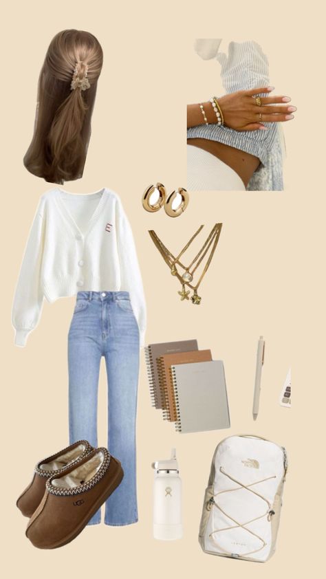 Outfit inspired cute aesthetic collage hair uggs Cute Aesthetic Collage, Clean Girl Outfit, Outfit Collages, Outfit Inspired, Outfit Collage, Cute Aesthetic, Aesthetic Collage, Clean Girl, Girl Outfits