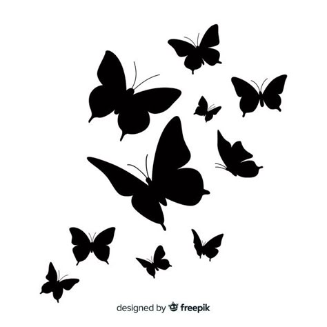 Fondo silueta de nube de mariposas | Free Vector #Freepik #freevector #fondo #naturaleza #animal #mariposa Butterfly Negative Space, Butterfly Drawing Silhouettes, Freepik Vector Free, Butterflies Silhouette, Butterfly Swarm, Vector Butterfly, Black Butterfly Tattoo, Butterfly Shadow, Silhouette Background