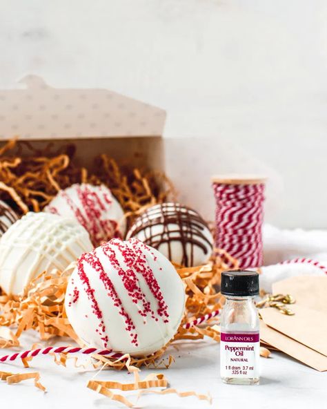 How to Make FLAVORED Hot Chocolate Bombs—Better Than the Original Recipe – LorAnn Oils Blog Flavored Hot Chocolate, Lorann Oils, Candy Wafers, Delicious Hot Chocolate, Hot Cocoa Mixes, Chocolate Bomb, Chocolate Drizzle, Peppermint Oil, Paper Cupcake