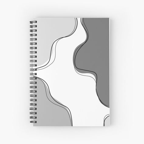 Get my art printed on awesome products. Support me at Redbubble #RBandME: https://www.redbubble.com/i/notebook/Monochrome-Abstract-by-madisonrehagen/82504668.WX3NH?asc=u Esp Subject Design For Notebook, Black Notebook Design, Design For Journals Notebooks, Notebook Pages Design, Front Cover Design Notebook, White Notebook Cover, Subject Design Notebook, Notebook Covers Ideas, Black And White Book Cover