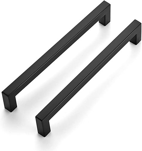 Ravinte 10 Pack 7-1/2 Inch Kitchen Square Cabinet Handles Matte Black Cabinet Pulls Black Drawer Pulls Kitchen Cabinet Hardware Kitchen Handles for Cabinets Cupboard Handles Drawer Handles - - Amazon.com Black Drawer Pulls Kitchen, Cabinet Pulls Black, Matte Black Cabinet Pulls, Black Cabinet Pulls, Cabinet Hardware Kitchen, Drawer Pulls Kitchen, Handles For Cabinets, Stainless Steel Kitchen Cabinets, Drawer Pulls Kitchen Cabinets