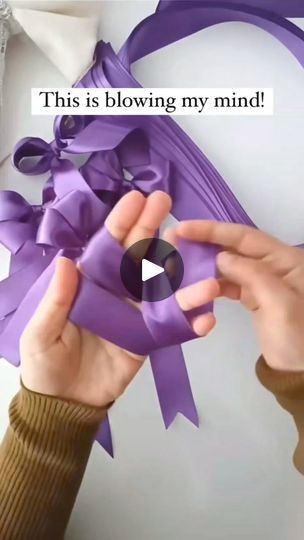 Diy Satin Bow, How To Tie Satin Ribbon Bow, Satin Bow For Gift, How To Tie A Ribbon, Things To Make With Ribbon, Cheap Satin Bow For Gifts, Cute Hair Accessories With Satin Bow For Gifts, Satin Ribbon Crafts, Ribbon Tying