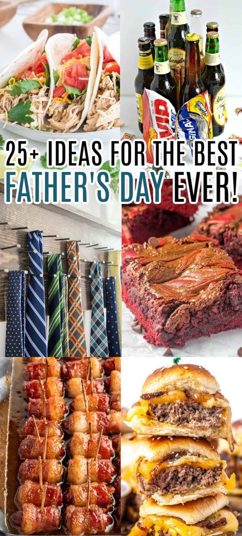 It's not always easy to find the right way to show your appreciation for everything Dad does. These 25 ideas will get you started off right! #RealHouseoms #fathersday #giftidea #easydinner #appetizers #breakfast Best Lunch Ideas, Ideas For Father's Day, Giveaway Gifts, Fun Lunch, Dad Day, Good Good Father, Lunch Ideas, Breakfast Ideas, Easy Dinner