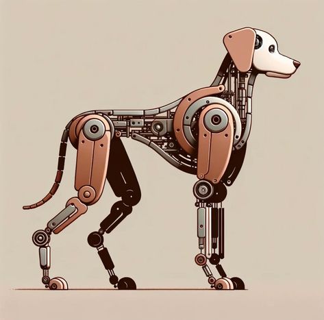 Robot dog #ai #aiart #aiartwork #robot #design #digitalart #technology #artificialintelligence Dog Robot, Robot Dog, Robot Design, Weiner Dog, Dog Design, Circus, Steam, Digital Art, Technology